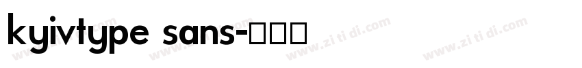 kyivtype sans字体转换